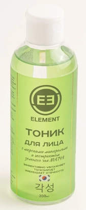 ELEMENT, Тоник увлажняющий для лица с морскими минералами и экстрактом зеленого чая матча, 200 мл