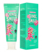 CONSLY, DINO's SMILE, Детская гелевая зубная паста  c ксилитом и вкусом жвачки, 60г