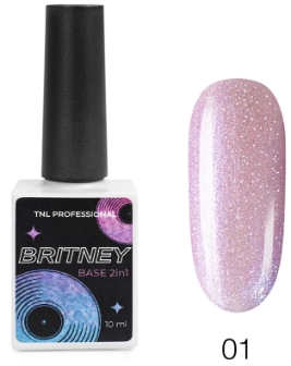 TNL, Britney, База светоотражающая 2 в 1 №01, звезда в розовом, 10 мл