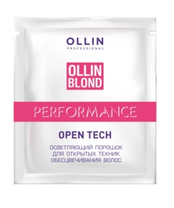 OLLIN, BLOND PERFORMANCE, Open Tech, Осветляющий порошок для открытых техник обесцвечивания волос, 30г
