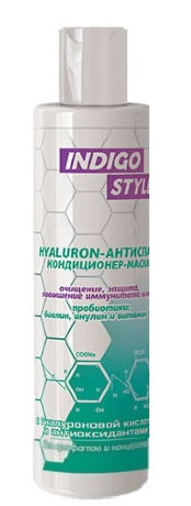 INDIGO, Бальзам-маска антиспам для волос - глубокое очищение и защита от повреждений, повышение иммунитета 200мл