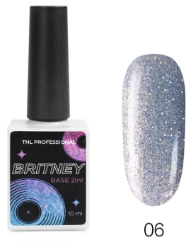 TNL, Britney, База светоотражающая Britney 2 в 1 №06, джинсы в стразах, 10 мл