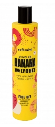 CAFÉ MIMI, Гель для душа банан и личи, 300 мл