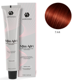 ADRICOCO, Miss Adri, Крем-краска для волос, №7.44, Блонд медный интенсивный, 100 мл