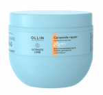 OLLIN, ULTIMATE CARE, Восстанавливающая маска для волос с церамидами, 500мл