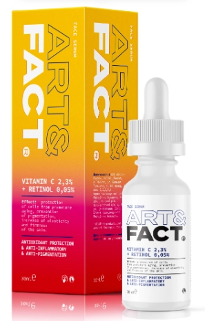 ART&FACT, Сыворотка антиоксидантная для лица с витамином С 2,3% и ретинолом 0,05%, 30 мл