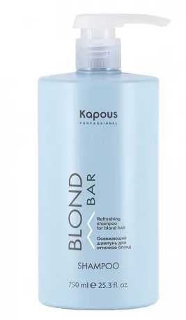 KAPOUS, BLOND BAR, Освежающий шампунь для волос оттенков блонд, 750 мл