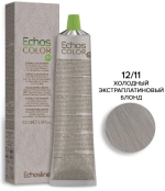 ECHOS LINE, ECHOS COLOR, Крем-краска №12.11 (S12.1) NEW, Сверхосветляющий блонд экстра холодный платиновый, 100 мл