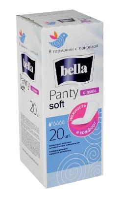 BELLA, Прокладки женские гигиенические ежедневные, Panty soft classic, (20 шт)