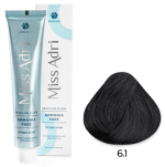 ADRICOCO, Miss Adri Brazilian Elixir, Ammonia free, Крем-краска для волос, №6.1, Темный блонд пепельный, 100 мл