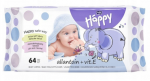 BELLA, BABY HAPPY, Детские влажные салфетки с витамином Е и аллантоином, Classic, (64 шт/упак)