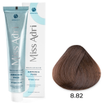 ADRICOCO, Miss Adri Brazilian Elixir, Ammonia free, Крем-краска для волос, №8.82, Светлый коричневый фиолетовый блонд, 100мл