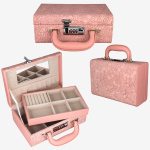 PROFZAL, Кейс для хранения бижутерии (розовый), H180