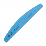 PLANET NAILS, Пилка для ногтей широкая полукруглая синяя "Mylar Flexible", 120/180
