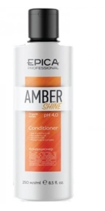 EPICA PROFESSIONAL, AMBER SHINE ORGANIC, Кондиционер для восстановления и питания волос с облепиховым маслом, маслом макадамии, глюконамидом и фосфоли