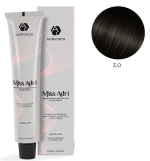 ADRICOCO, Miss Adri, Крем-краска для волос, №3.0, Темный коричневый, 100 мл