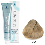ADRICOCO, Miss Adri Brazilian Elixir, Ammonia free, Крем-краска для волос, №10.0 платиновый блонд, 100 мл