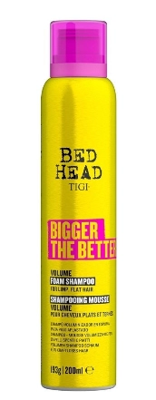 TIGI, BED HEAD, Шампунь-мусс для объема волос Bigger the better, 200 мл