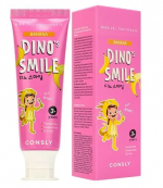 CONSLY, DINO's SMILE, Детская гелевая зубная паста  c ксилитом и вкусом банана, 60г