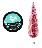 ROCKNAIL, Sequins, Гель-краска №59 Atomic Lollipop, 5 г
