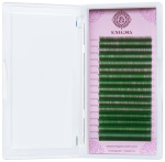 ENIGMA, Цветные ресницы, микс 0,10/L/6-13 mm "Green" (16 линий)