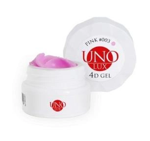 UNO, LUX, Гель цветной 4D №003, розовый, 5 г