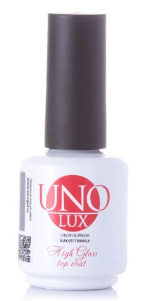 UNO, Верхнее покрытие Uno Lux High Gloss Top Coat, 15 мл