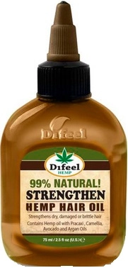 DIFEEL, 99% Natural Strengthen Hemp Hair Oil, 99% натуральное масло для волос с коноплей, укрепляющее, 75 мл, (L)