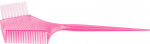 DEWAL, Кисть для окрашивания розовая, с расческой, с белой прямой щетиной, узкая 45мм, JPP049-1pink
