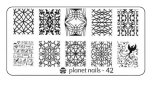 PLANET NAILS, Пластина для Stamping Nail Art, №42