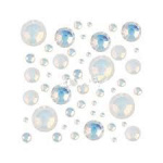 IRISK, Стразы цветные, микс размеров №09, White Opal