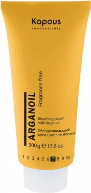 KAPOUS, ARGANOIL, Обесцвечивающий крем с маслом арганы для волос, 500 г