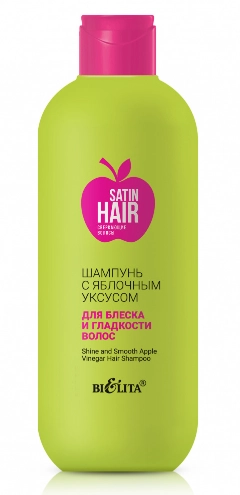 BELITA, Satin Hair, Шампунь сверкающие волосы с яблочным уксусом, 400 мл 