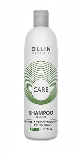 OLLIN, CARE, Шампунь для восстановления структуры волос, 250 мл
