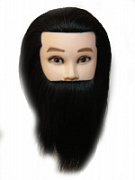 PROFZAL, R015 Голова манекен мужская с бородой и усами , 100% натур. волос