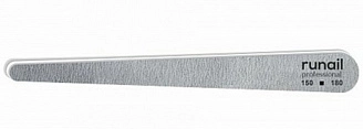 RUNAIL, Профессиональная пилка для искусственных ногтей, серая, капля, 150/180