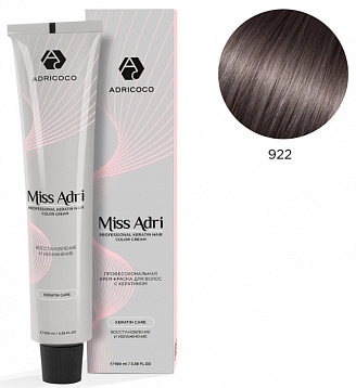 ADRICOCO, Miss Adri, Крем-краска для волос, №922, Осветляющий интенсивный фиолетовый, 100 мл
