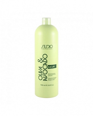 KAPOUS, STUDIO, Увлажняющий бальзам для волос с маслами авокадо и оливы,1000 мл
