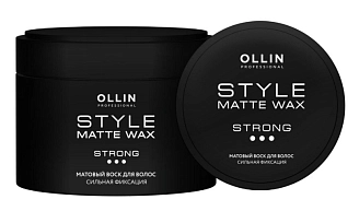 OLLIN, STYLE, Воск матовый для волос сильной фиксации, 50 г (75 мл)