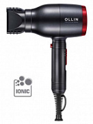 OLLIN Prof, Фен,  OL-7120 керамческий, ionic, мощность 1100W, 520гр. 3 насадки, диффузор, черный