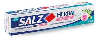 LION THAILAND, Salz Herbal, Паста зубная с розовой гималайской солью, 90г