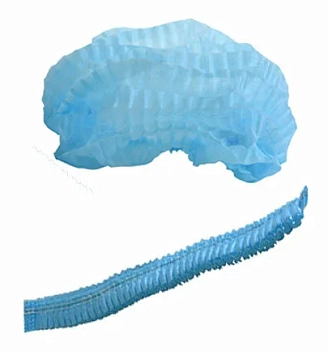 ЧИСТОВЬЕ, Шапочка «Шарлотка», медицинская из нетканых материалов, нестерильная, одноразовая, на резинке, голубая, (50шт/упак) 