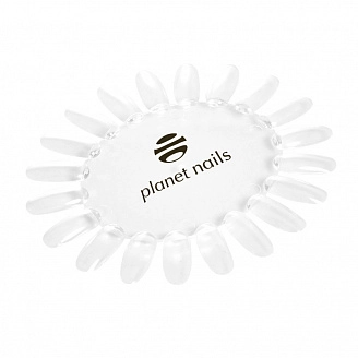 PLANET NAILS, Палитра для лаков ромашка, прозрачная с логотипом