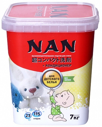 NAN, Концентрированный стиральный порошок для детского белья, 700 гр