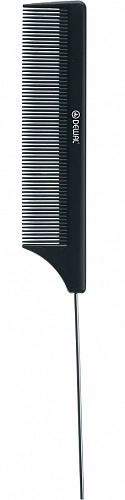 DEWAL, Расческа рабочая "Эконом"с металлическим хвостиком, черная, 20,5 см, CO-6105