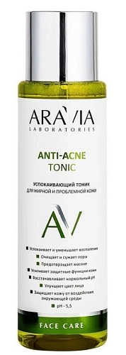 ARAVIA LABORATORIES, Успокаивающий тоник для жирной и проблемной кожи Anti-Acne Tonic, 250 мл