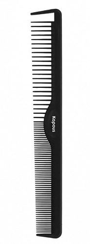 KAPOUS, Расческа парикмахерская «Carbon fiber», 212*28 мм 