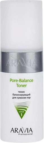 ARAVIA PROFESSIONAL, Тоник балансирующий для сужения пор для жирной и проблемной кожи Pore-Balance Toner, 150 мл