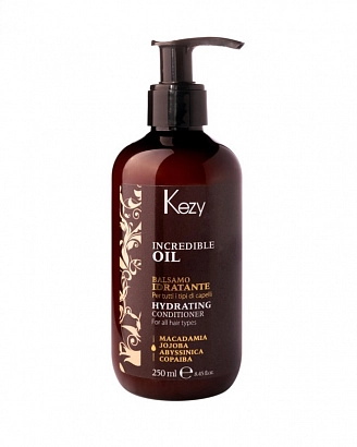 KEZY, INCREDIBLE OIL Кондиционер 250 мл увлажняющий и разглаживающий для всех типов волос