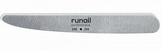 RUNAIL, Профессиональная пилка для искусственных ногтей, серая, нож, 200/200